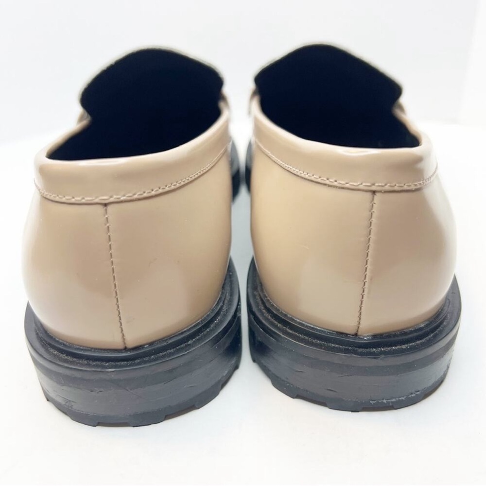 Ann Taylor Genuine Leather Chunky Loafers with Gold Accent Sz 9.5 - Picture 4 of 6